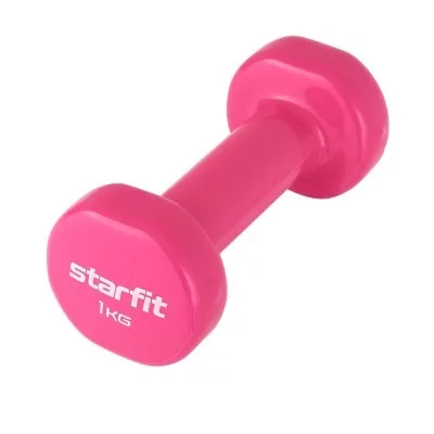 Гантель виниловая STARFIT DB-101 1 кг, розовый (2103568)