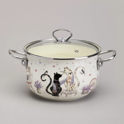 Кастрюля agness эмалированн...