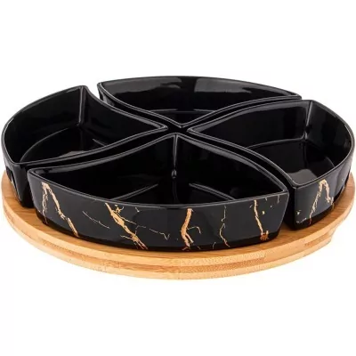 Менажница 4 секции на дерев...