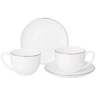 Чайный набор lefard "кристал'' голд на 2 пер. 4 пр. 250 мл (414-057) 