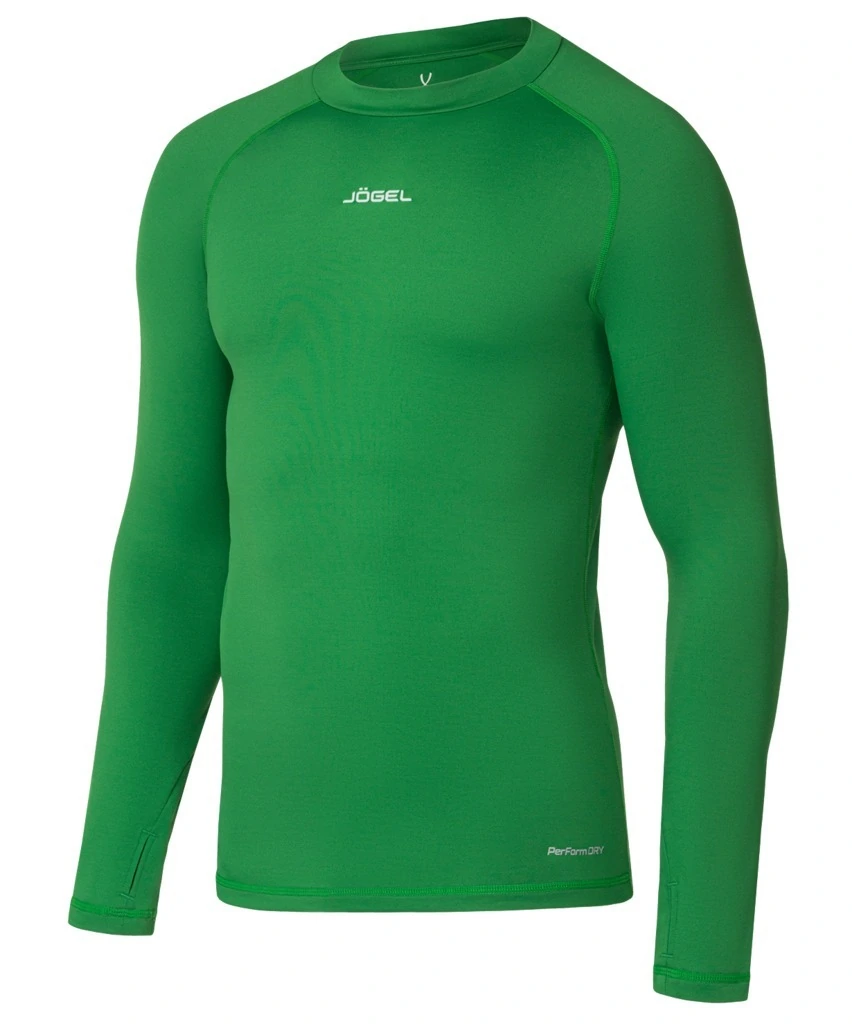 Фото Джемпер компрессионный утепленный JOGEL CAMP PerFormDRY Baselayer Top Warm, зеленый (2126298) - интернет-магазин МегаТерем в Москве