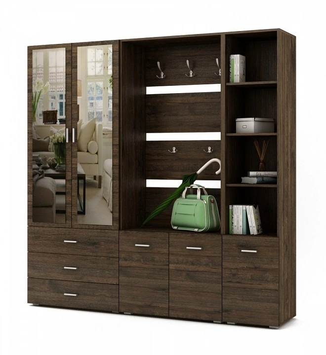 Фото Стенка для прихожей Мартин-3 MAS_PRM-3-DAT - интернет-магазин МегаТерем в Москве