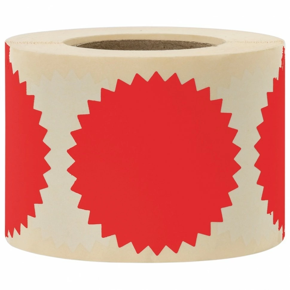 Фото Этикетка самоклеящаяся для опечатыв.документов Звездочка красная 52 мм 500 шт Brauberg 111742 (90731) - интернет-магазин МегаТерем в Москве