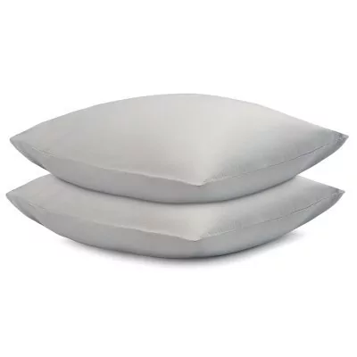 Набор из двух наволочек из умягченного сатина серого цвета из коллекции essential, 70х70 см (73726)