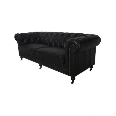 Диван 880A-3D/#76, Кожа, Black, ROOMERS FURNITURE