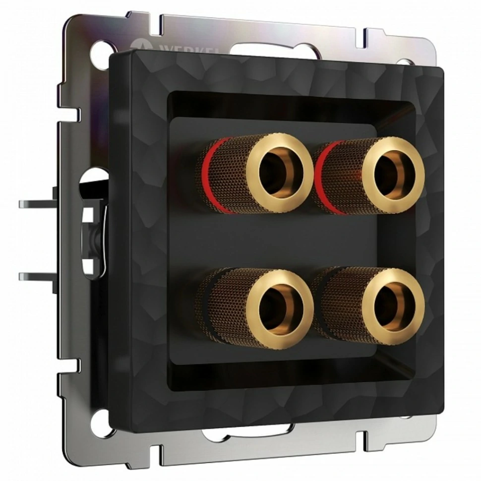 Фото Розетка акустическая без рамки Werkel Hammer черный W1285008 WRK_a052041 - интернет-магазин МегаТерем в Москве