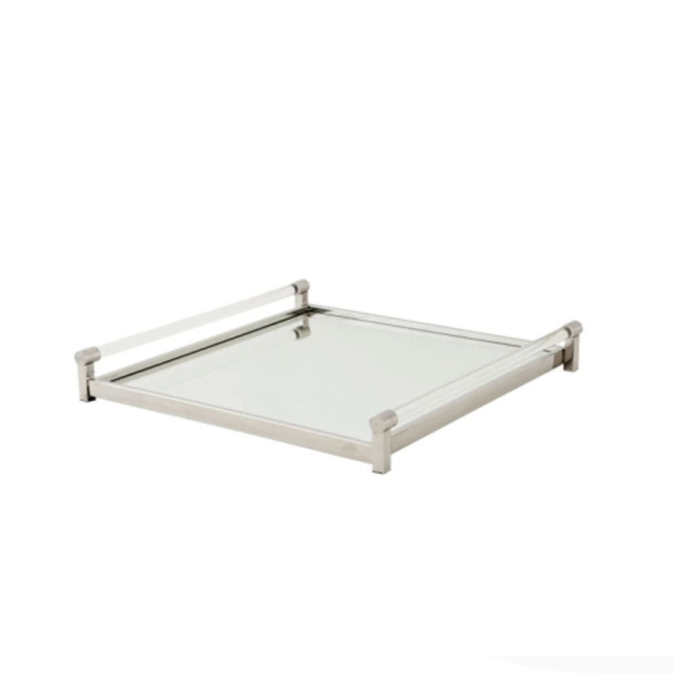 Фото Поднос Френч Стайл 107922(ACC07922),металл, стекло, silver, ROOMERS TABLEWARE - интернет-магазин МегаТерем в Москве