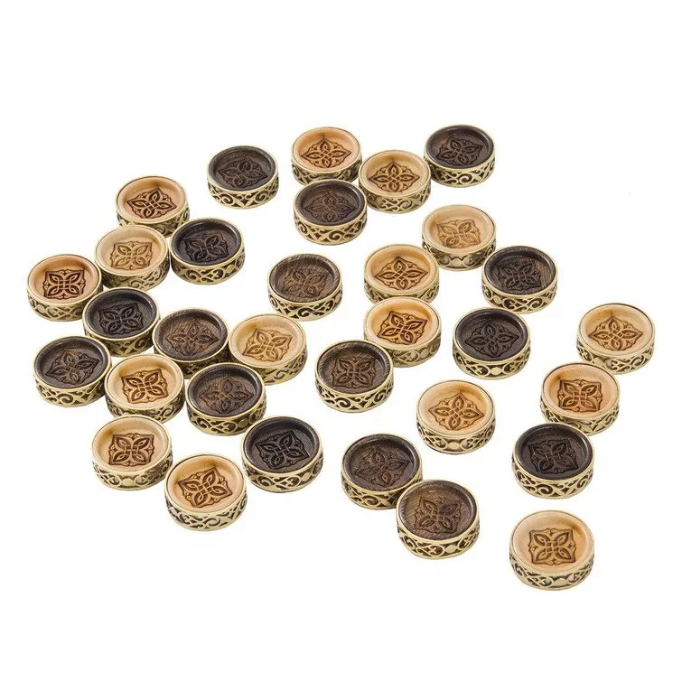 Фото Набор резных фишек для нард с бронзой 205, Haleyan (28767) - интернет-магазин МегаТерем в Москве