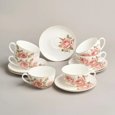 Чайный набор lefard "корейская роза" на 6 пер. 12 пр. 300 мл (590-680) 