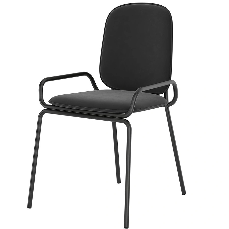 Фото Стул ror, double frame, велюр, черный /черный (74429) - интернет-магазин МегаТерем в Москве