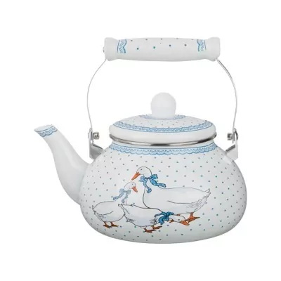 Чайник agness эмалированный, серия гуси, 2,5 л, подходит для индукцион. плит (934-343) 