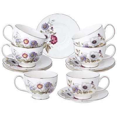 Чайный набор lefard "bouquet" на 6 пер. 12 пр. 280 мл (590-639) 