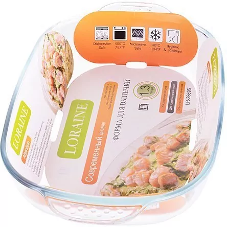 Фото Форма для выпечки 1,3л 28х18,4х5,6 см стекло LR (28696) - интернет-магазин МегаТерем в Москве