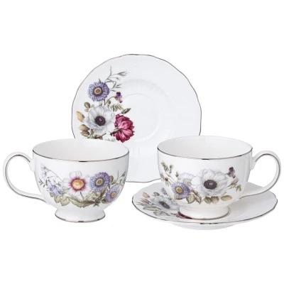 Чайный набор lefard "bouquet" на 2 пер. 4 пр. 280 мл (590-640) 