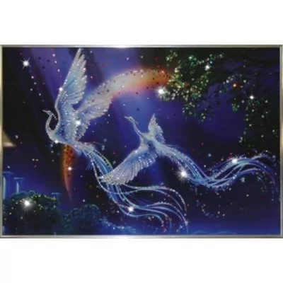 Картина Райские птицы с кристаллами Swarovski (1254)