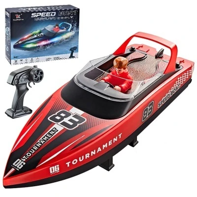 Радиоуправляемый катер яхта (15 км/ч, 25 см, 2 часа игры) (HJ821-RED)