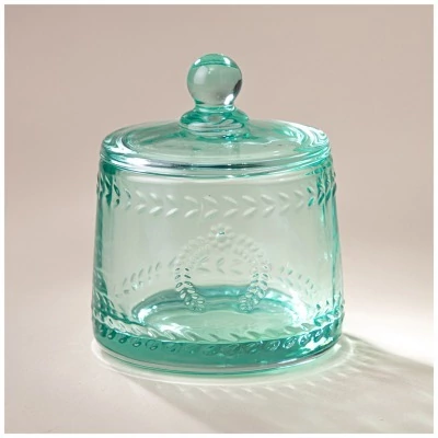 Емкость для хранения с крышкой "nature" green 9,5х9,5х9,5 см Lefard (355-339)