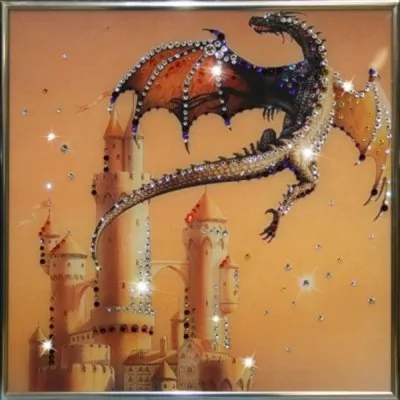 Картина Сокровища Дракона с кристаллами Swarovski (1290)