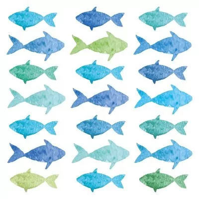 Салфетки aquarell fishes 20 шт. 25х25 см (61108)