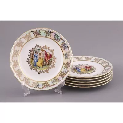 Набор тарелок из 6 шт."мадонна" диаметр 21 см. G.Benedikt. (662-550)