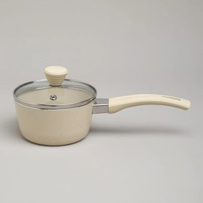 Ковшик agness антип. покр. ручка soft touch и стекл. крышкой 600 мл 12*6 см (906-258) 