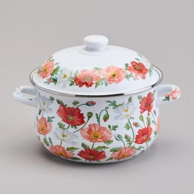 Кастрюля agness эмалированн...