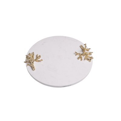 Поднос мраморный  с золотым...