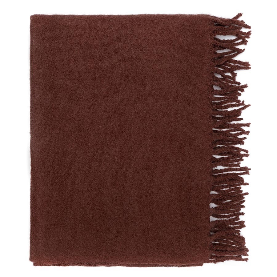 Фото Плед мохеровый шоколадного цвета из коллекции essential, 130х180 см (79738) - интернет-магазин МегаТерем в Москве