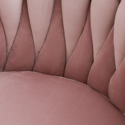 Кресло lind, велюр, розовое (76841)