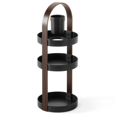 Органайзер для косметики bellwood, 20х50 см, черный/орех (76809)