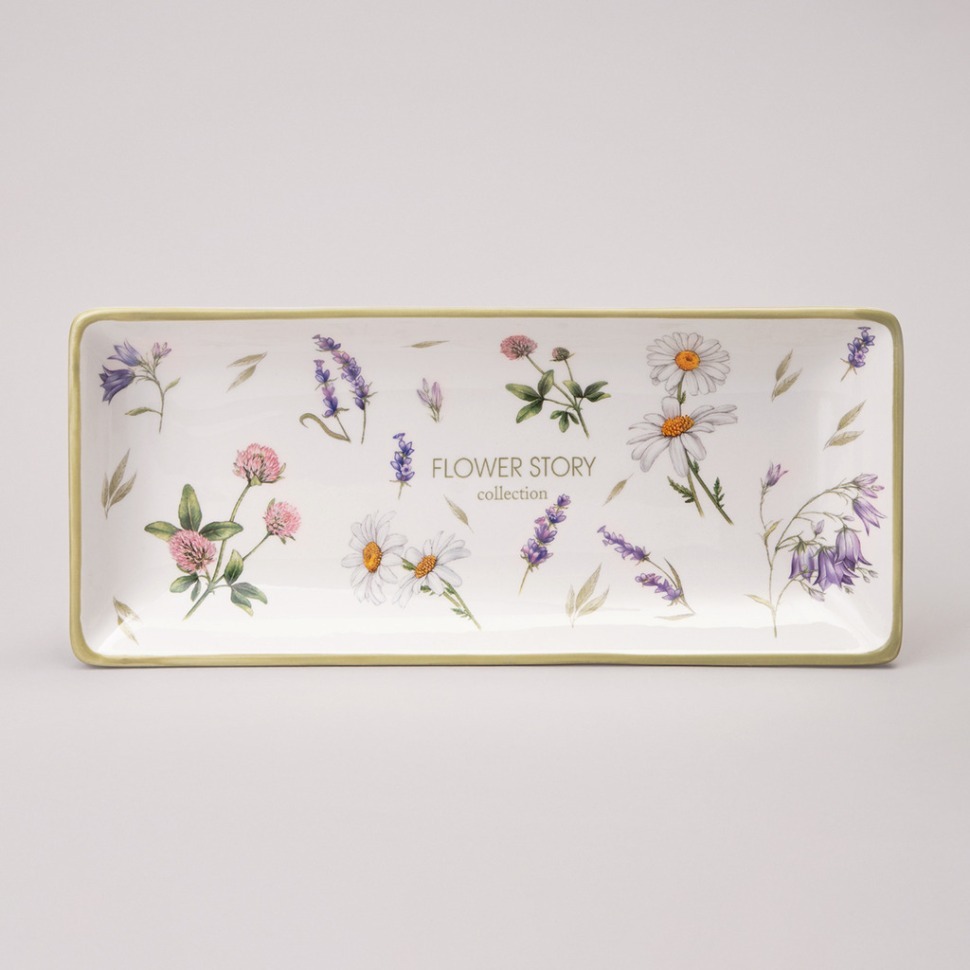 Фото Блюдо agness flower story 28*12*3 см (358-2167)  - интернет-магазин МегаТерем в Москве