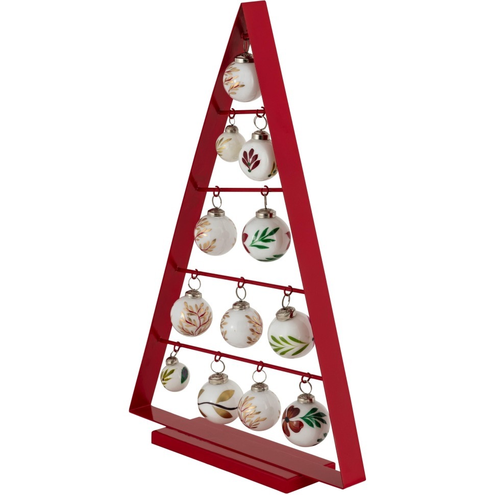 Фото Елка металлическая большая стеклянные шары в комплекте VY00SP01LCOT - интернет-магазин МегаТерем в Москве