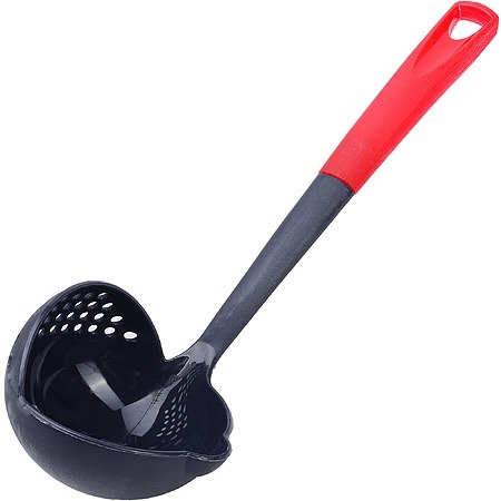 Фото Половник пластик BPA Free сер/крас (PMR-200RD) - интернет-магазин МегаТерем в Москве