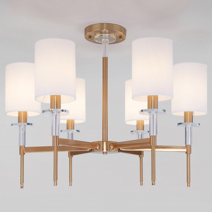 Фото Люстра на штанге Eurosvet Brielle 60132/6 латунь EV_a057591 - интернет-магазин МегаТерем в Москве