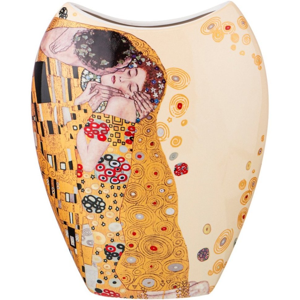 Фото Ваза lefard поцелуй (г. климт) 25,5 см, кремовая (104-674)  - интернет-магазин МегаТерем в Москве