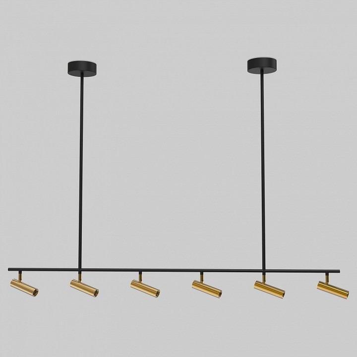 Фото Светильник на штанге Eurosvet Epiphania 20252/6 LED черный/латунь EV_a068799 - интернет-магазин МегаТерем в Москве