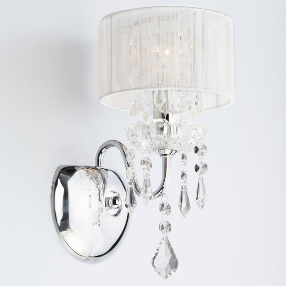 Фото Бра Eurosvet Allata 2045/1 хром/белый EV_53358 - интернет-магазин МегаТерем в Москве