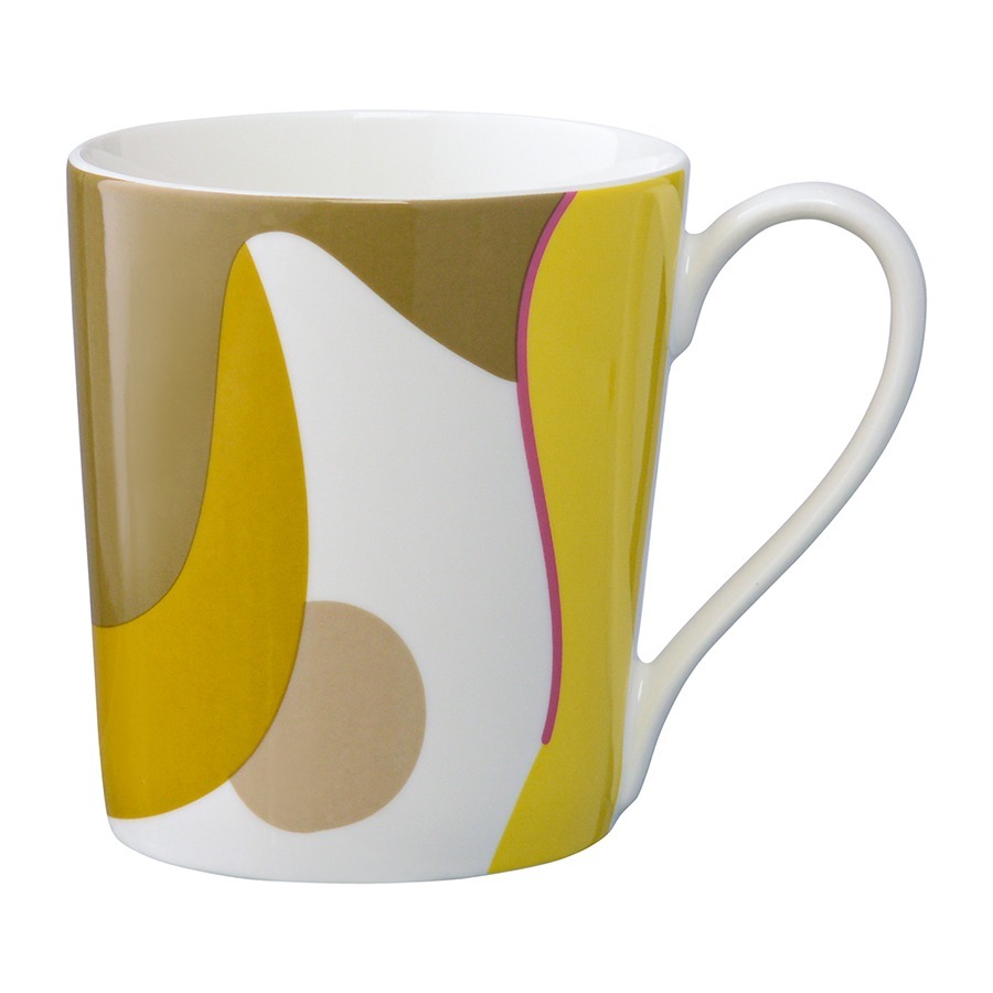 Фото Кружка горчичного цвета с авторским принтом из коллекции freak fruit, 350мл (73578) - интернет-магазин МегаТерем в Москве