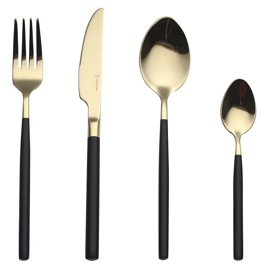 Фото Набор столовых приборов duality, золотистые, 16 пред. (76626) - интернет-магазин МегаТерем в Москве