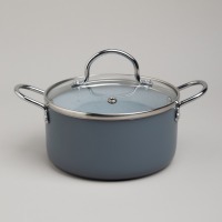 Кастрюля agness с антип. покр.  и стекл. крышкой 1350 мл, 16*8 см (906-263) 