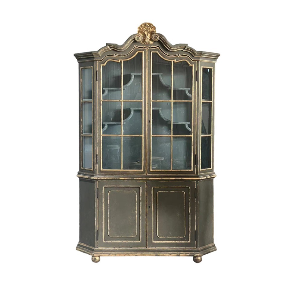 Фото Буфет LI-U9-12-37/2, береза, тополь, Green/gold, ROOMERS FURNITURE - интернет-магазин МегаТерем в Москве