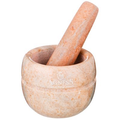 Ступка agness с пестиком диаметр=9 см высота=7 см (925-118) 