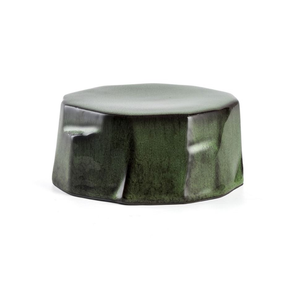 Фото Тарелка E743-P-06068/8, 20,5 см, керамика, Green/black, ROOMERS TABLEWARE - интернет-магазин МегаТерем в Москве