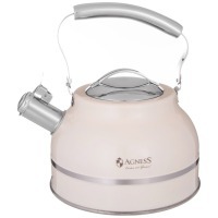 Чайник agness со свистком 2,7л, термоаккумулирующее дно, индукция (914-301) 