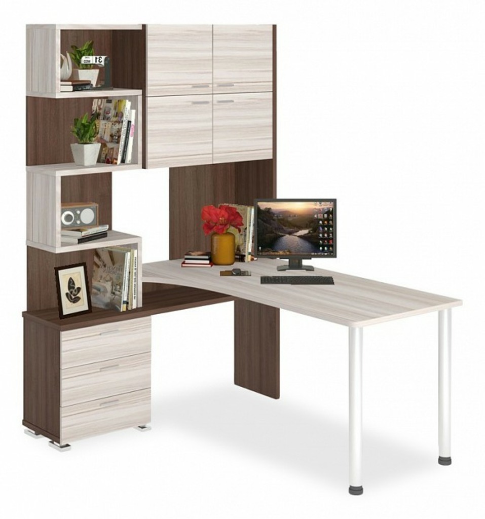 Фото Стол компьютерный Домино СР-500М/160 MER_SR-500M-160-SHKK-CH-LEV - интернет-магазин МегаТерем в Москве