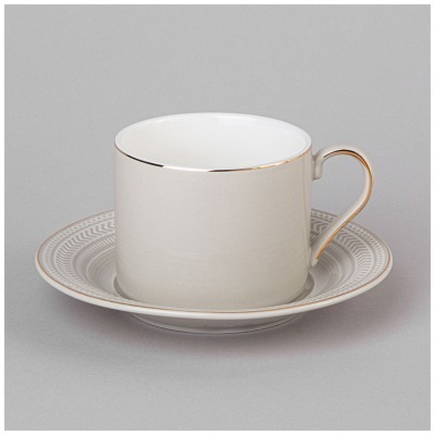 Чайная пара lefard "top style" 250 мл светло-серая (42-543) 