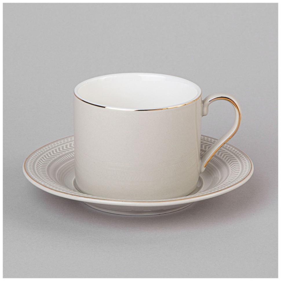 Фото Чайная пара lefard top style 250 мл светло-серая (42-543)  - интернет-магазин МегаТерем в Москве