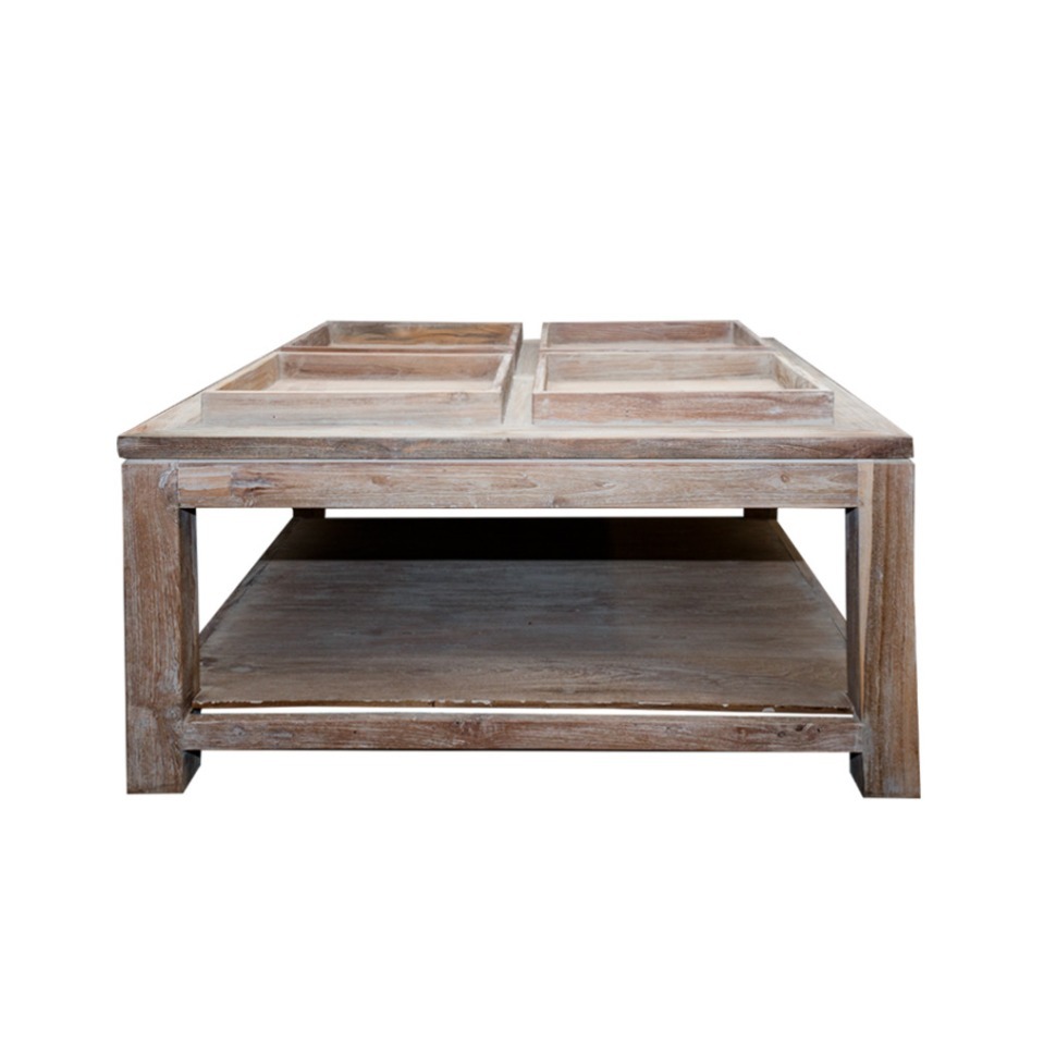 Фото Стол Санто CTSST-TIG, массив тикового дерева, Rustic 3/Indoor grey, ROOMERS FURNITURE - интернет-магазин МегаТерем в Москве