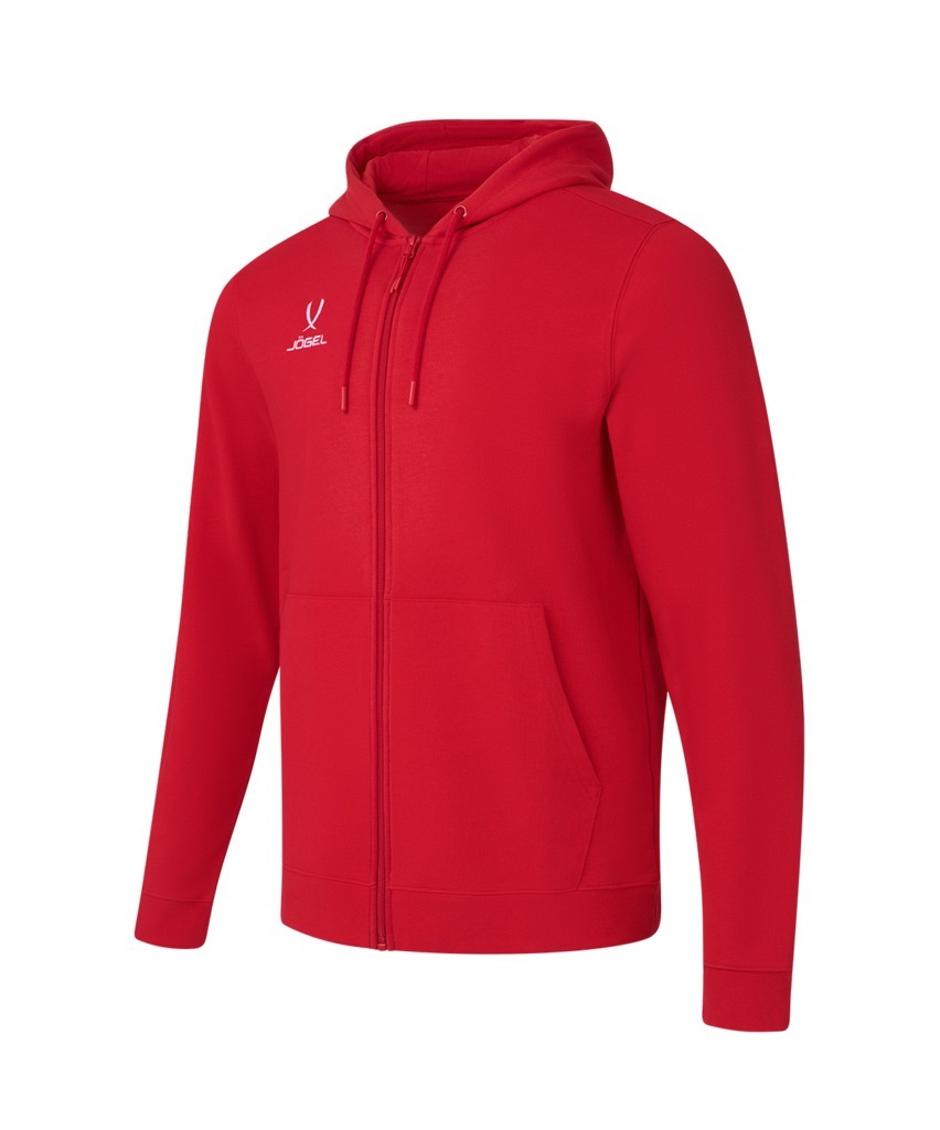 Фото Флисовое худи на молнии JÖGEL ESSENTIAL Cotton Fleece FZ Hoodie, красный (2122130) - интернет-магазин МегаТерем в Москве
