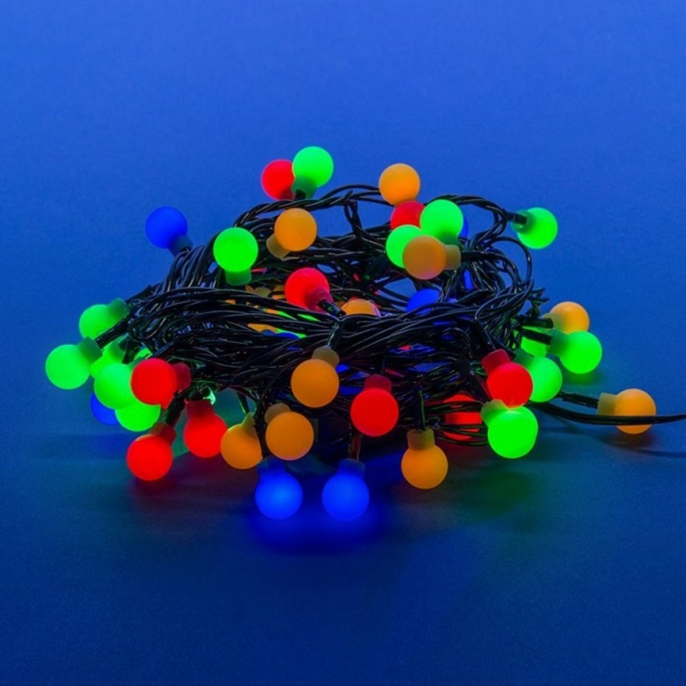 Фото Гирлянда Супернить Uniel Разноцветные шарики 7928 UL_07928 - интернет-магазин МегаТерем в Москве